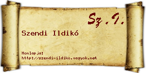 Szendi Ildikó névjegykártya