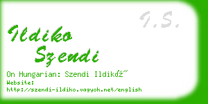 ildiko szendi business card
